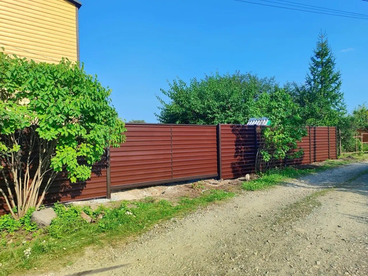 Откатные ворота TOP174 на частном участке